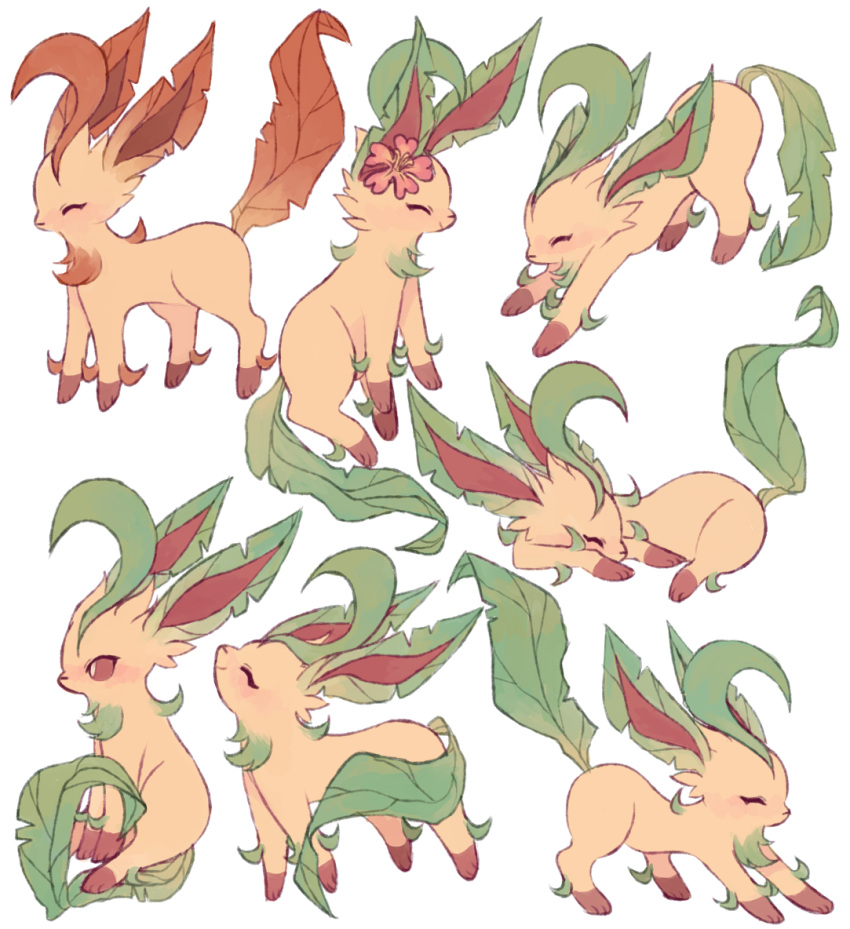 ^_^, alternate_color, charamells, closed_eyes, commentary, creature, english_commentary, full_body