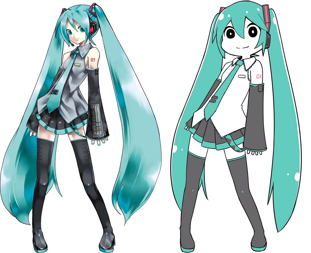 1girl, aqua_eyes, aqua_hair, aqua_nails, aqua_neckwear, bare_shoulders, belt, black_legwear