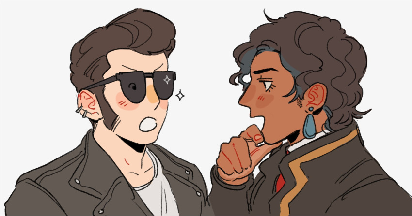 2boys, antonio_(doubutsu_no_mori), badturquoise, black_eyes, black_hair, dark_skin, dark_skinned_male, doubutsu_no_mori