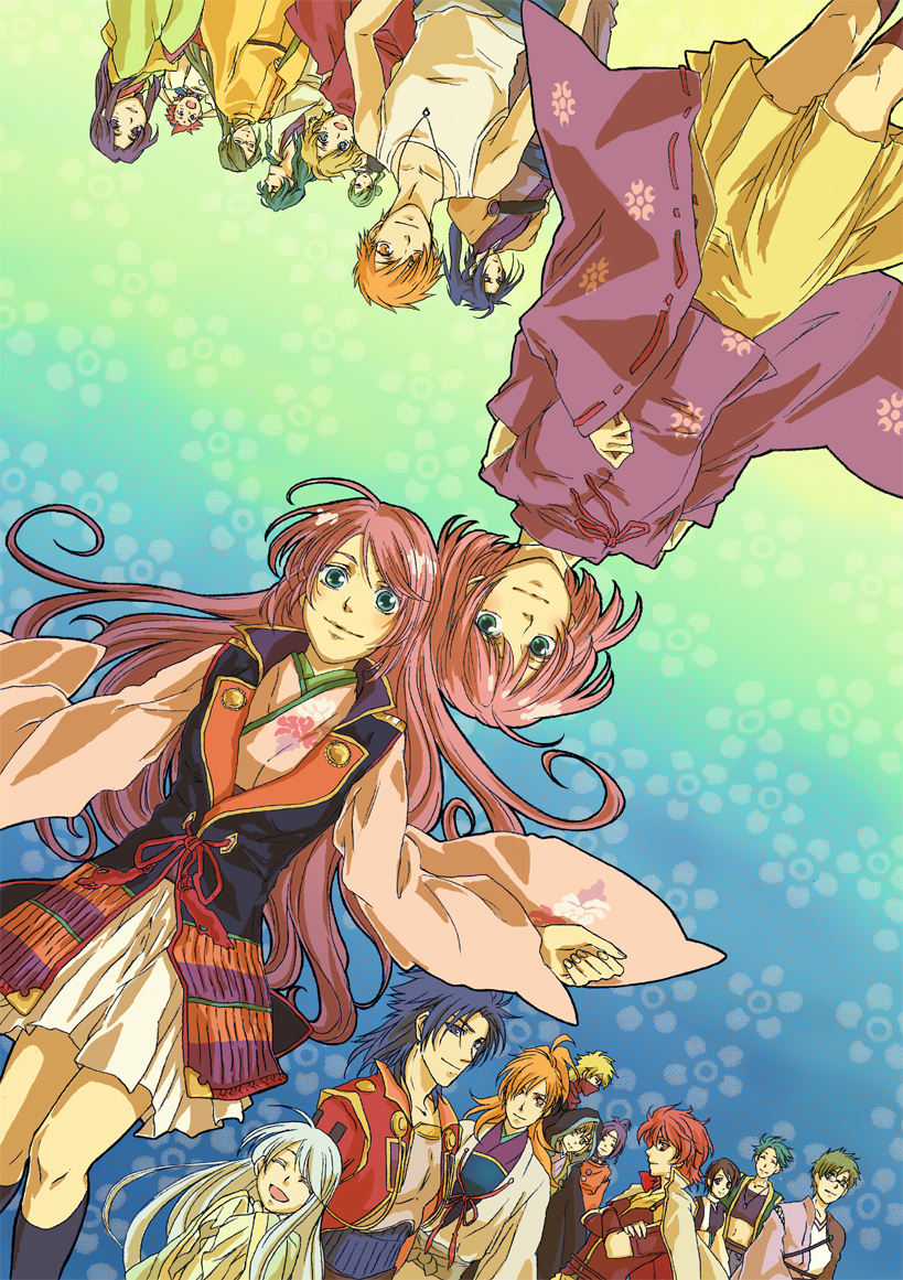 3girls, abe_no_yasuaki, amenoyoru, aqua_hair, arikawa_masaomi, arikawa_yuzuru, blonde_hair, blue_eyes