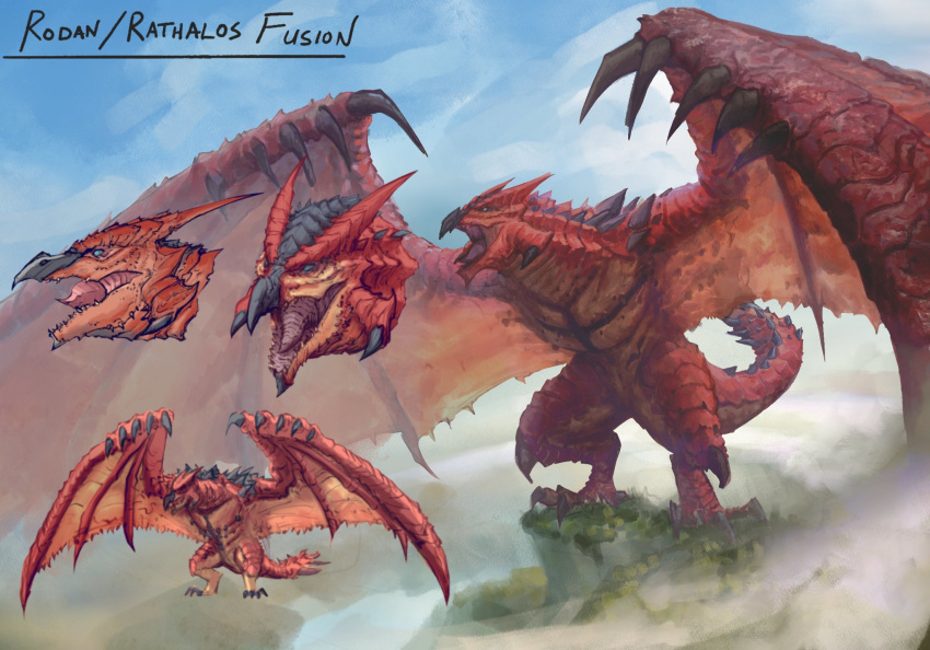 chipyray, claws, crossover, dragon, fangs, fusion, godzilla, godzilla:_king_of_the_monsters