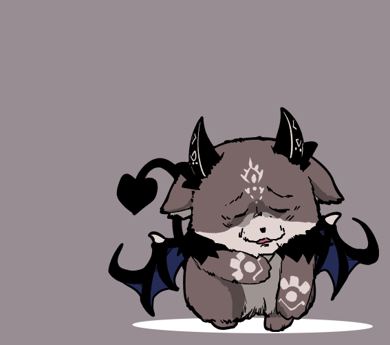 221_(tsutsuichi), black_fur, claws, closed_eyes, debidebi_debiru, demon, demon_tail, demon_wings