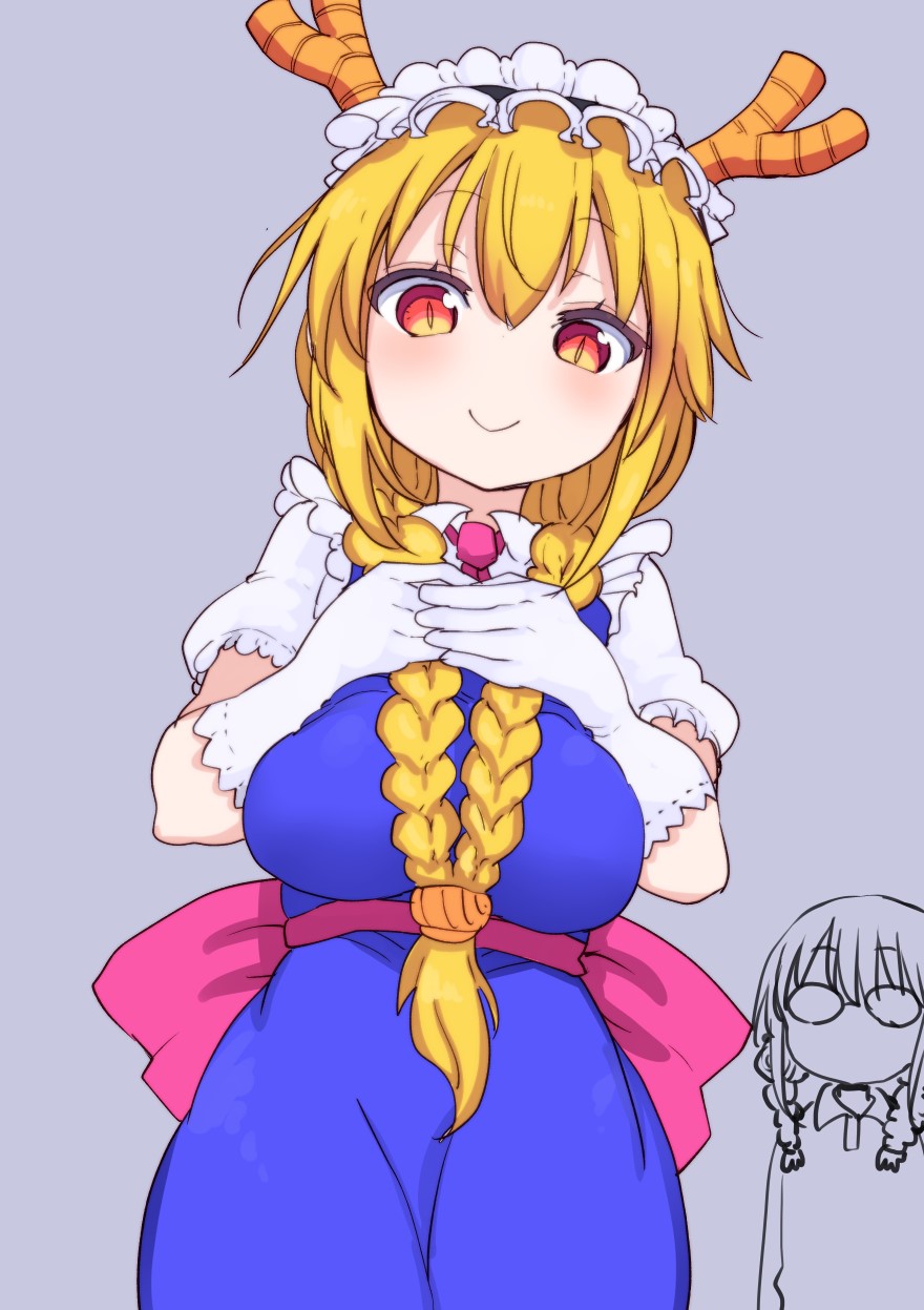 2girls, alternate_hairstyle, blonde_hair, blue_dress, blush, bow, braid, breasts