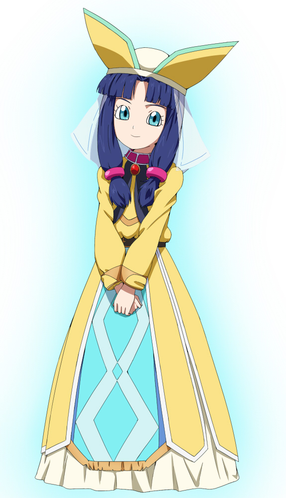 1girl, blue_eyes, blue_hair, closed_mouth, dragon_quest, dragon_quest_vii, dress, fosse_(dq7)