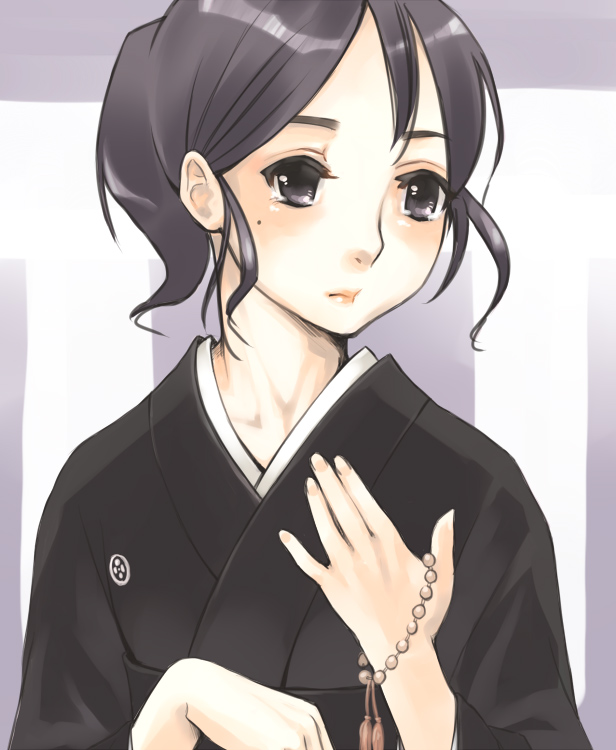 black_eyes, black_hair, gk, japanese_clothes, kimono