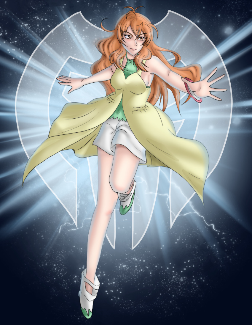 1girl, absurdres, alice_gehabich, bakugan, bakugan:_battle_planet, bakugan_battle_brawlers, bakugan_gundalian_invaders, bakugan_new_vestroia, breasts, brown_eyes, highres, huge_filesize, long_hair, medium_breasts, orange_hair, solo