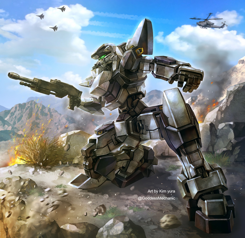 aircraft, airplane, arbalest, explosion, fighter_jet, full_metal_panic!, glowing, glowing_eyes