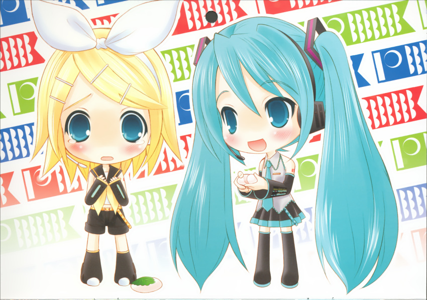 2008, calender, hapido, hatsune_miku, kagamine_rin, pireze, vocaloid