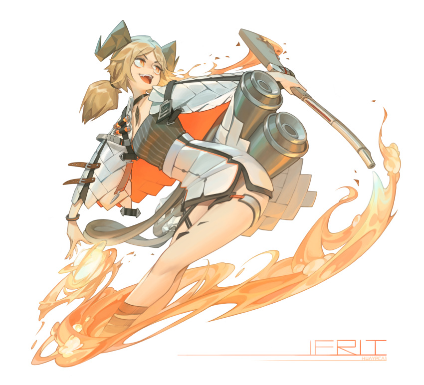 1girl, absurdres, arknights, breasts, character_name, chen_zhang, commentary_request, eyebrows_visible_through_hair