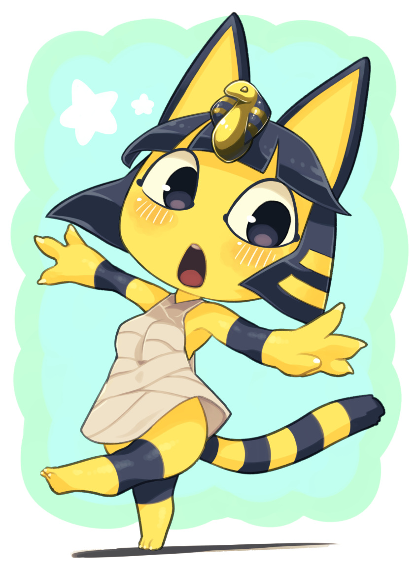 1girl, animal_ears, blue_eyes, blue_hair, blush, bob_cut, cat_ears, cat_tail