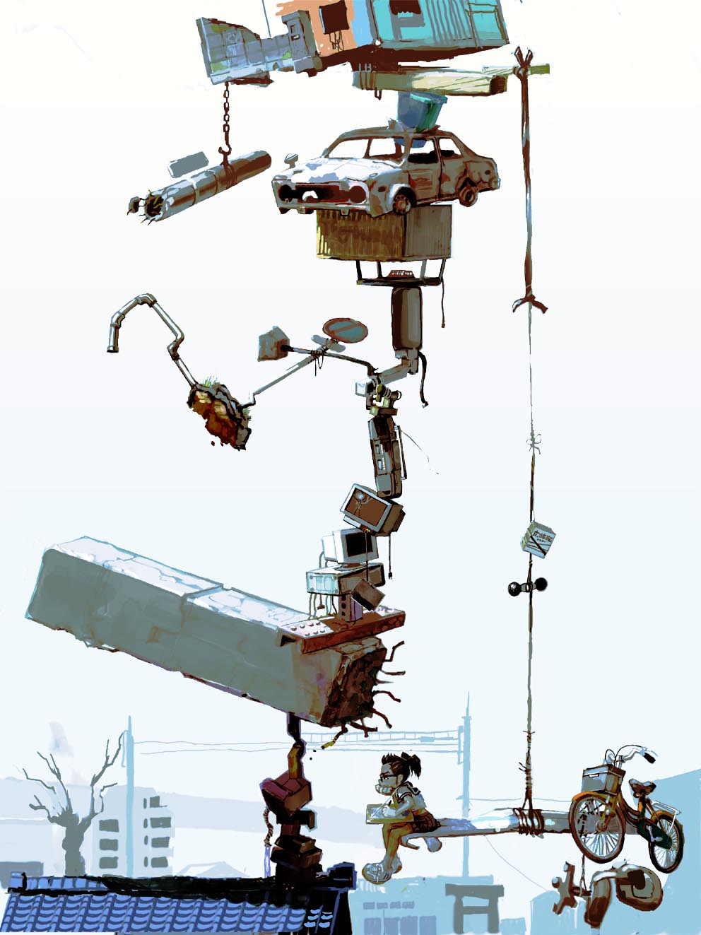 bicycle, car, chair, city, computer, cruiser_bicycle, drawing, garbage