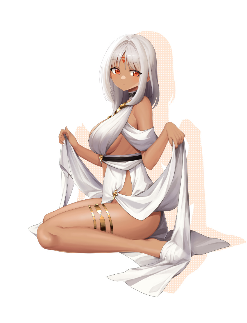 1girl, absurdres, azur_lane, bare_shoulders, blush, breasts, da_chu_z_jun, dark_skin