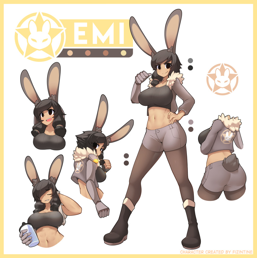 1girl, abs, absurdres, animal_ears, artist_name, ass, bangs, black_footwear