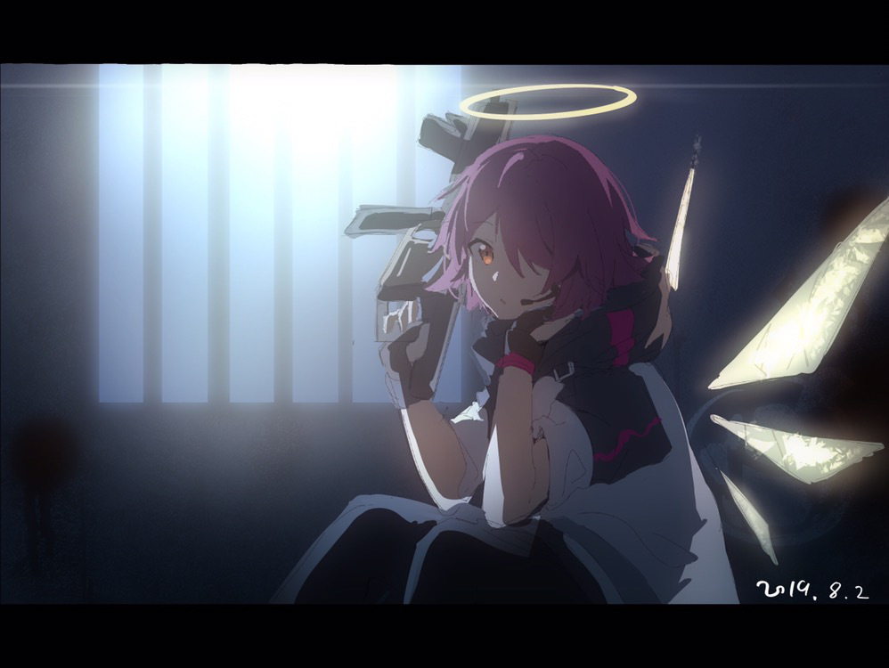 1girl, arknights, barred_window, black_gloves, black_pants, blood, blood_splatter, dated