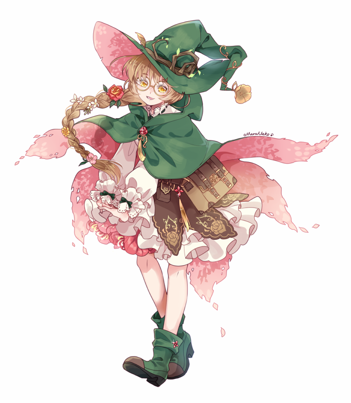 1girl, :d, ankle_boots, bag, bangs, belt_pouch, boots, bow