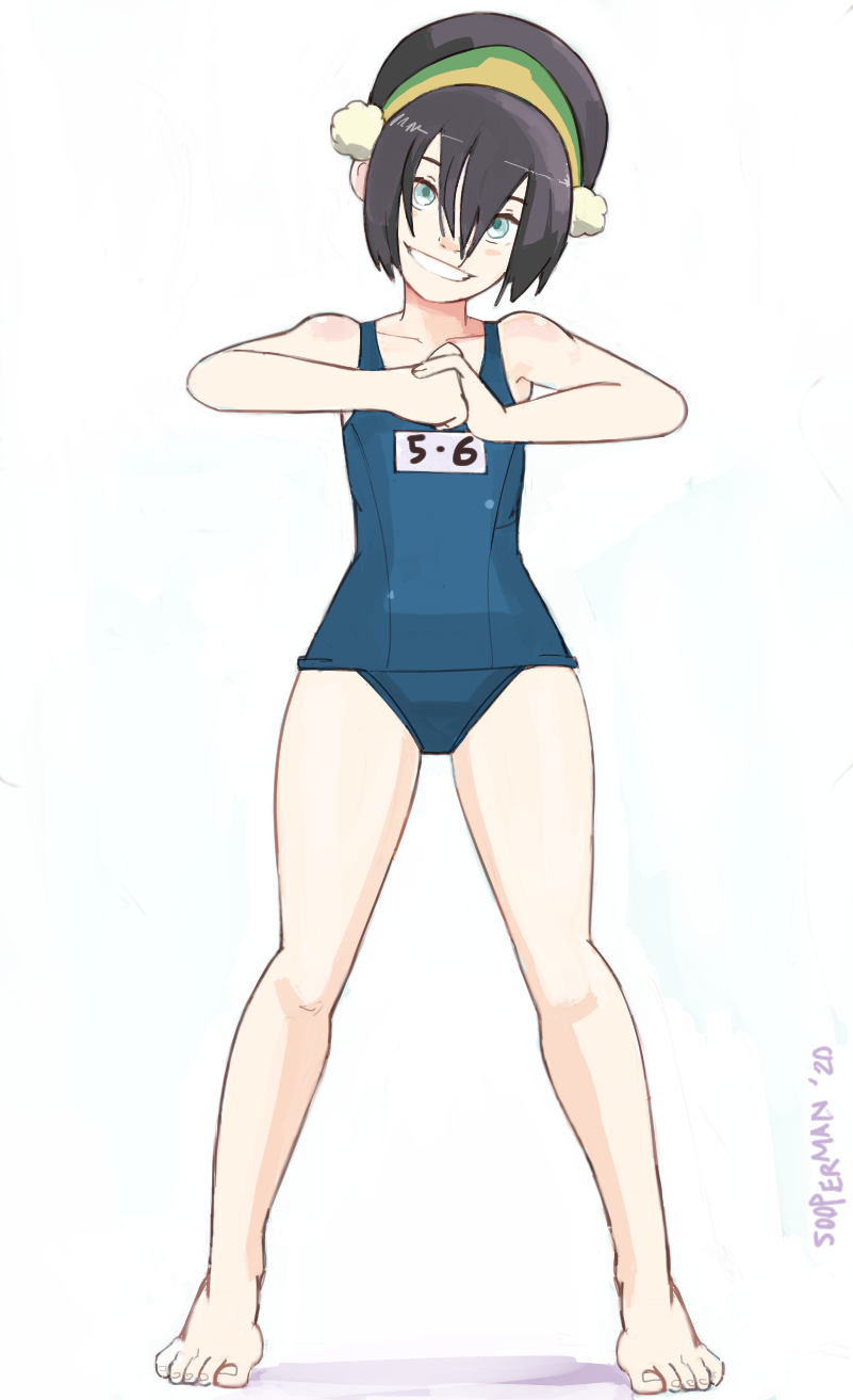 1girl, 2020, artist_name, artist_signature, avatar:_the_last_airbender, avatar_legends, barefoot, black_hair