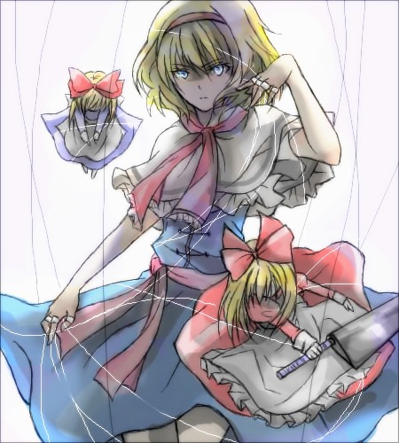 bad_id, blonde_hair, hourai, hourai_doll, lowres, natsu315, shanghai, shanghai_doll