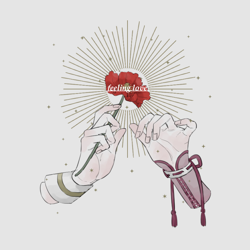 1boy, disembodied_limb, english_text, fingernails, flower, grey_background, hands, holding
