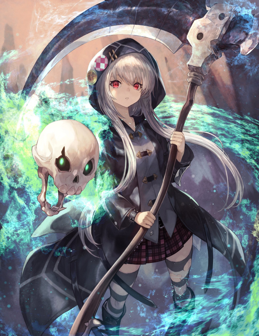 1girl, bangs, blue_fire, character_request, closed_mouth, fire, highres, holding