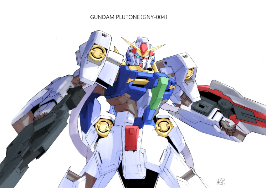 beam_rifle, blue_eyes, character_name, commentary_request, energy_gun, english_text, gundam, gundam_00