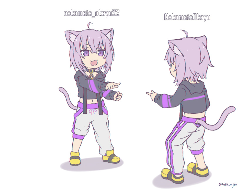 2girls, ahoge, animal_ear_fluff, animal_ears, apex_legends, bangs, cat_ears, cat_girl