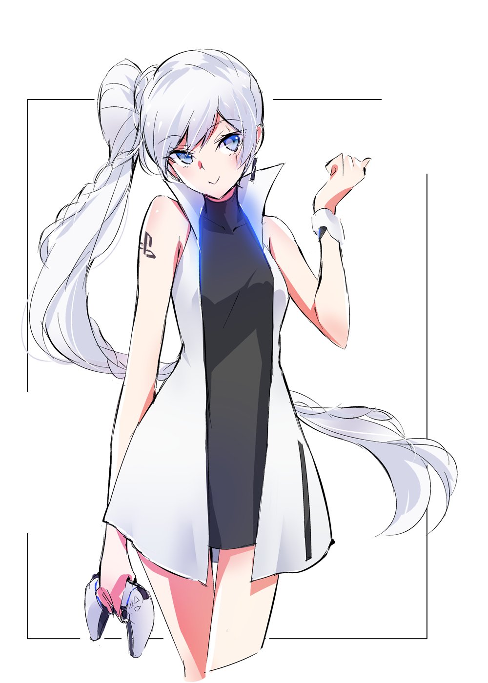 blue_eyes, controller, dualsense, earrings, game_controller, highres, iesupa, jewelry
