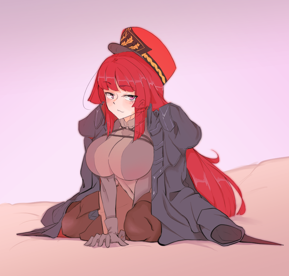 1girl, :3, bangs, blush, bodysuit, breasts, chest_strap, eyebrows_visible_through_hair