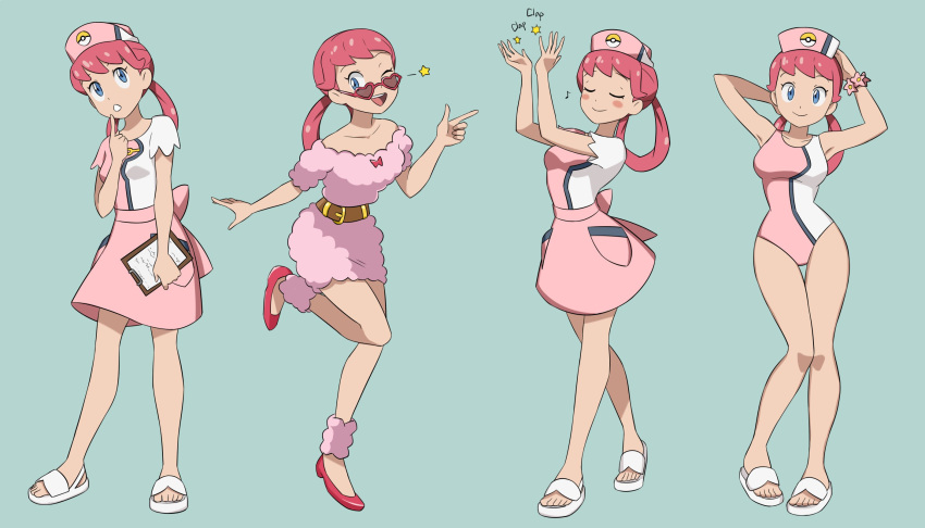 1girl, :d, adapted_costume, alternate_costume, alternate_hairstyle, ankle_cuffs, armpits, arms_up