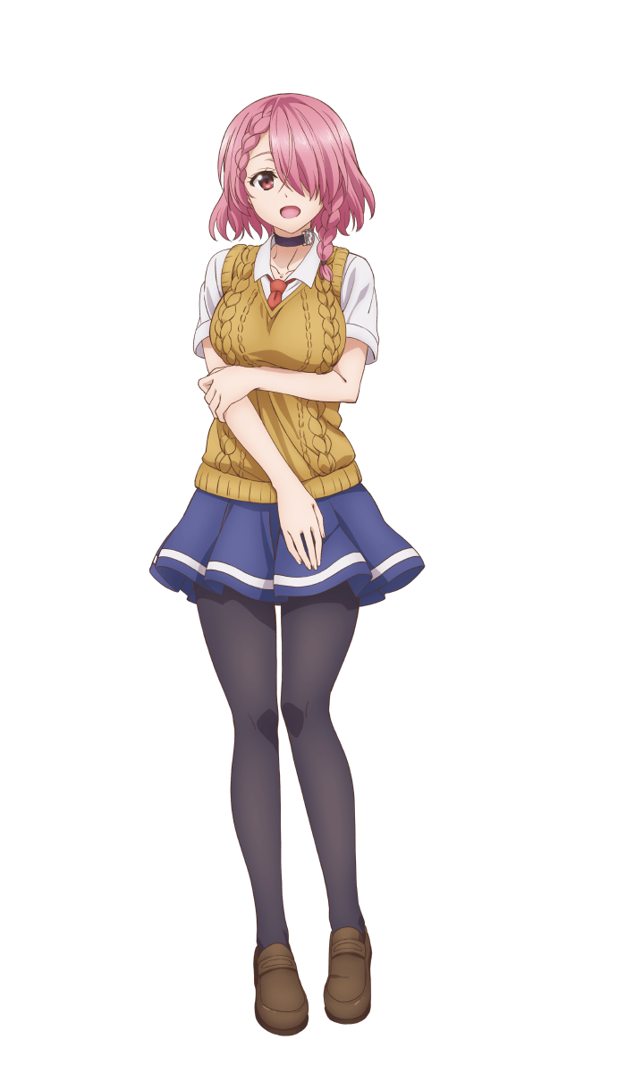 1girl, braiding_hair, brown_eyes, dokyuu_hentai_hxeros, hairdressing, highres, official_art, pantyhose
