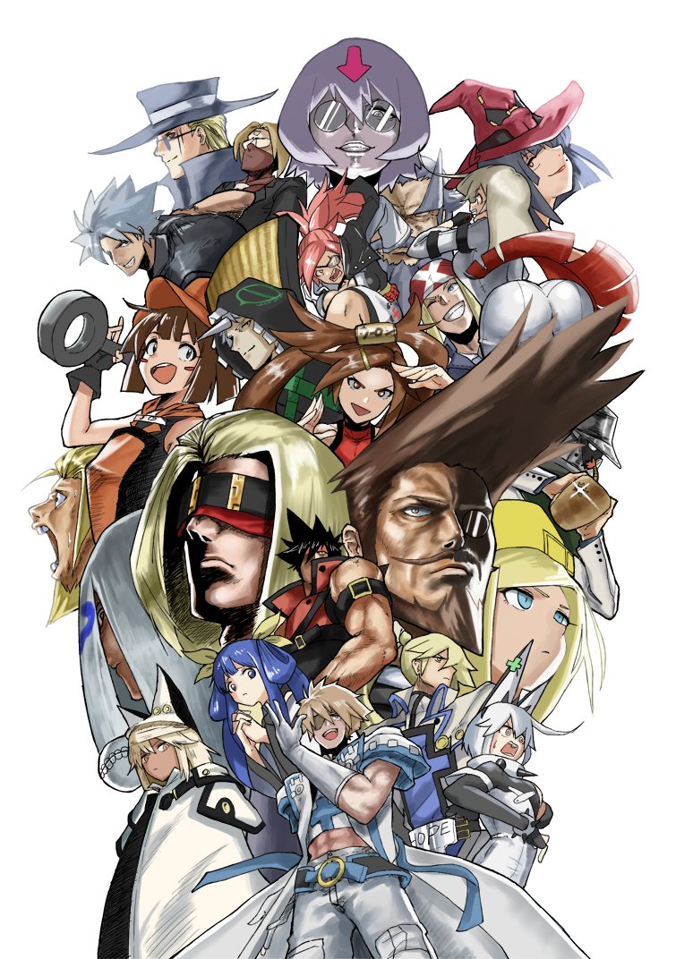 6+boys, 6+girls, answer_(guilty_gear), axl_low, baiken, bedman, chipp_zanuff, dizzy_(guilty_gear)