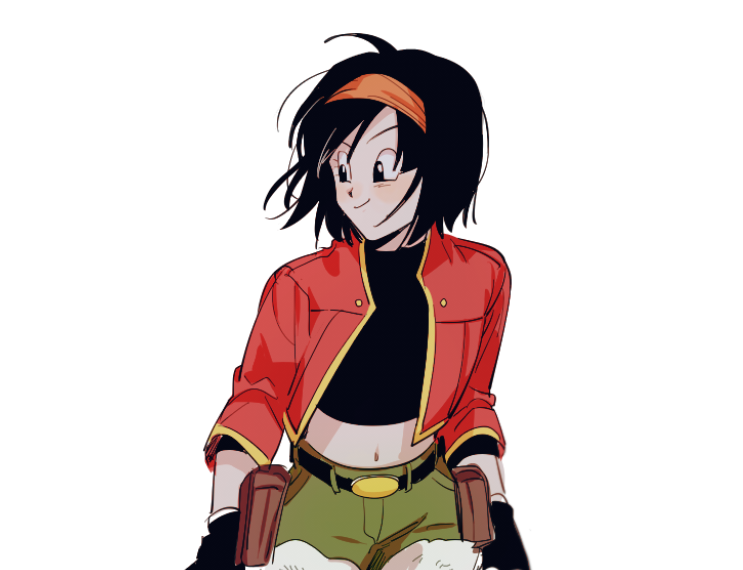 1girl, arms_at_sides, belt, black_eyes, black_gloves, black_hair, closed_mouth, commentary_request