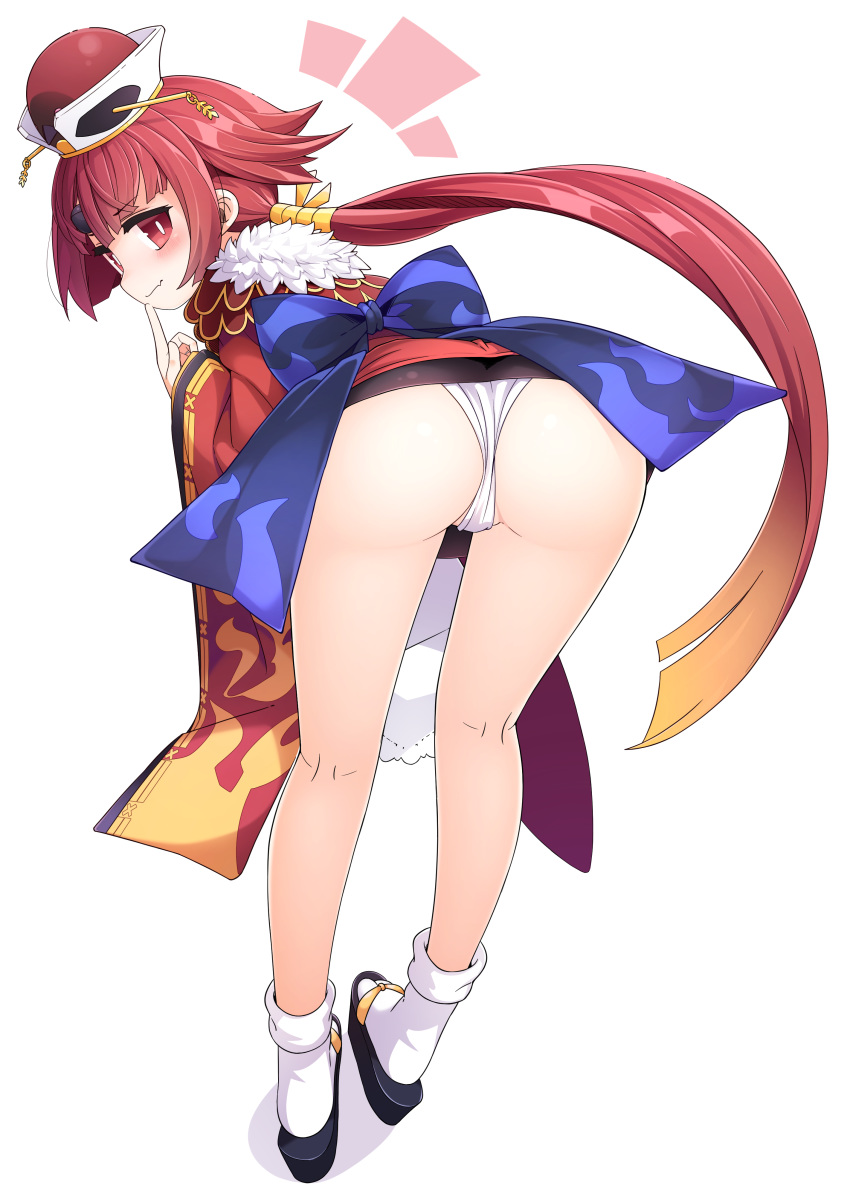 1girl, absurdres, ass, bangs, benienma_(fate/grand_order), bright_pupils, closed_mouth, commentary_request