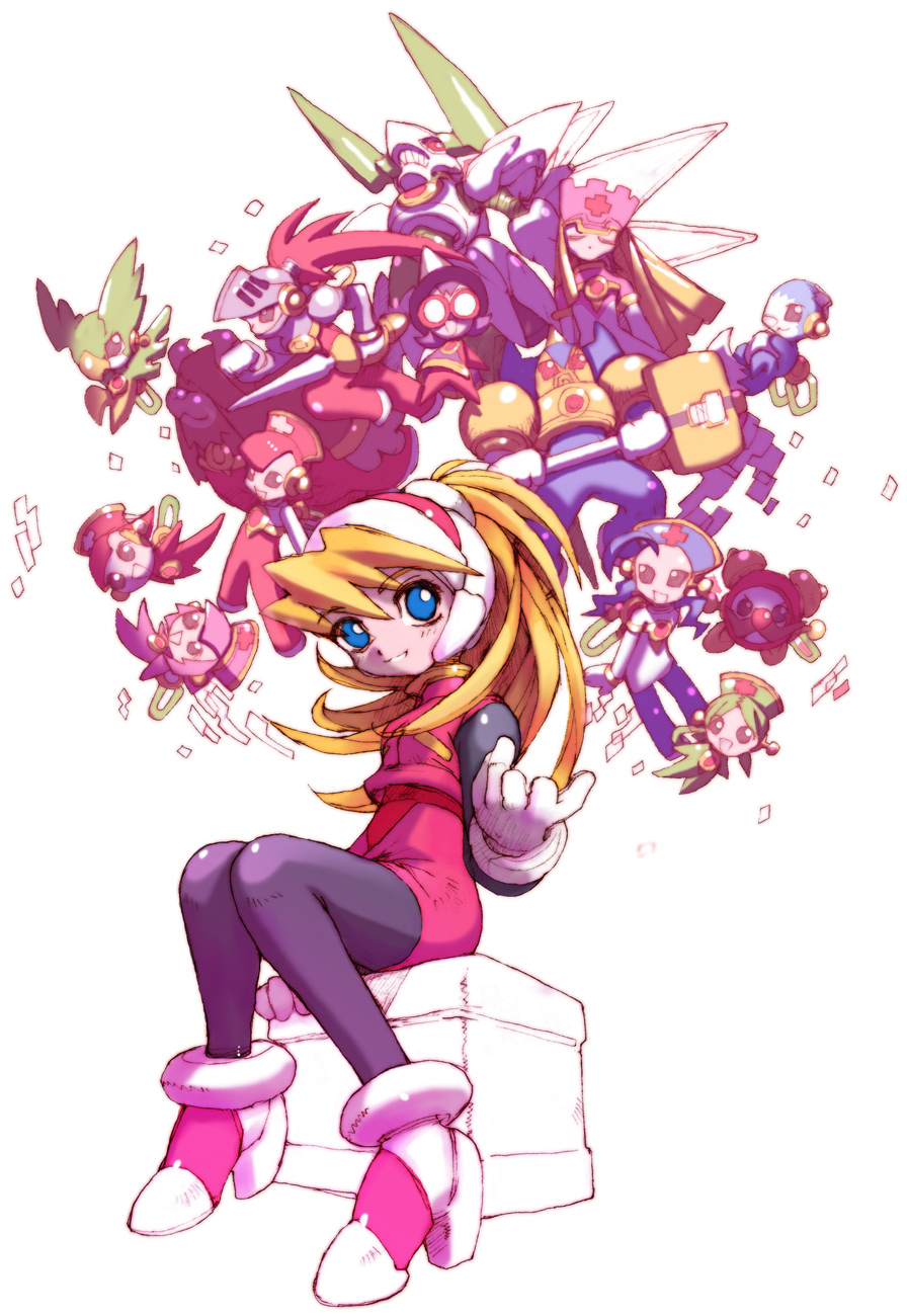 character_request, ciel_(mega_man), cyber_elves, highres, mega_man_(series), mega_man_zero_(series), nakayama_tooru, official_art