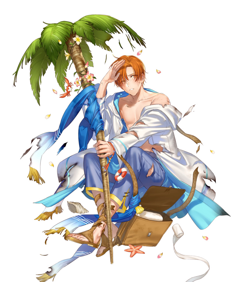 abs, bag, bandages, bracelet, coconut_tree, fire_emblem, fire_emblem:_radiant_dawn, fire_emblem_heroes