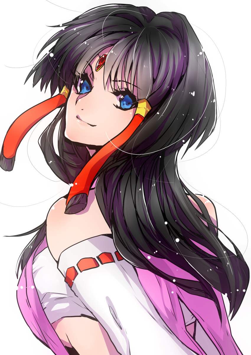 1girl, absurdres, bangs, black_hair, blue_eyes, breasts, cross_ange, eyebrows_visible_through_hair