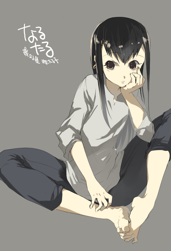 black_hair, brown_eyes, feet, k_(artist), kaimuari, koga_norio, long_hair, narutaru