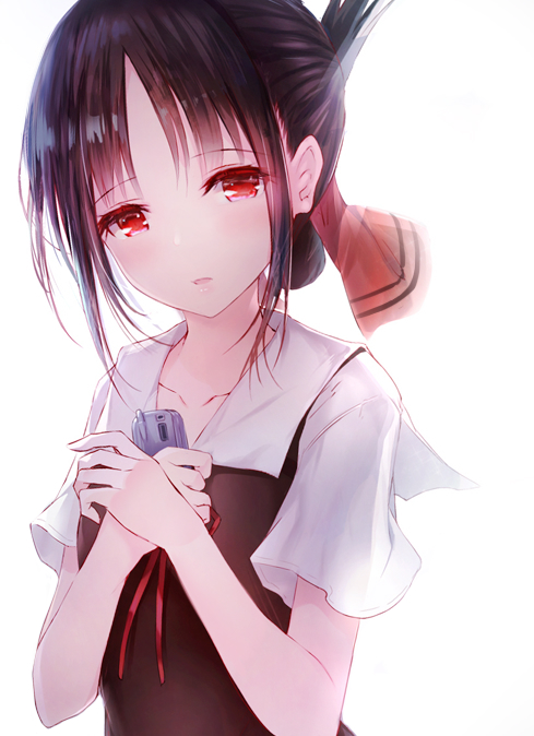 1girl, bangs, black_dress, black_hair, blush, breasts, collarbone, commentary_request