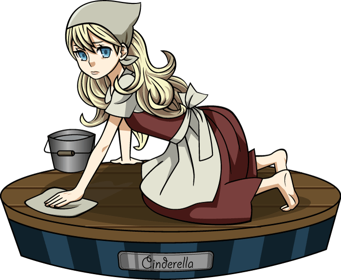barefoot, blonde_hair, blue_eyes, cinderella, cleaning, hntk, long_hair