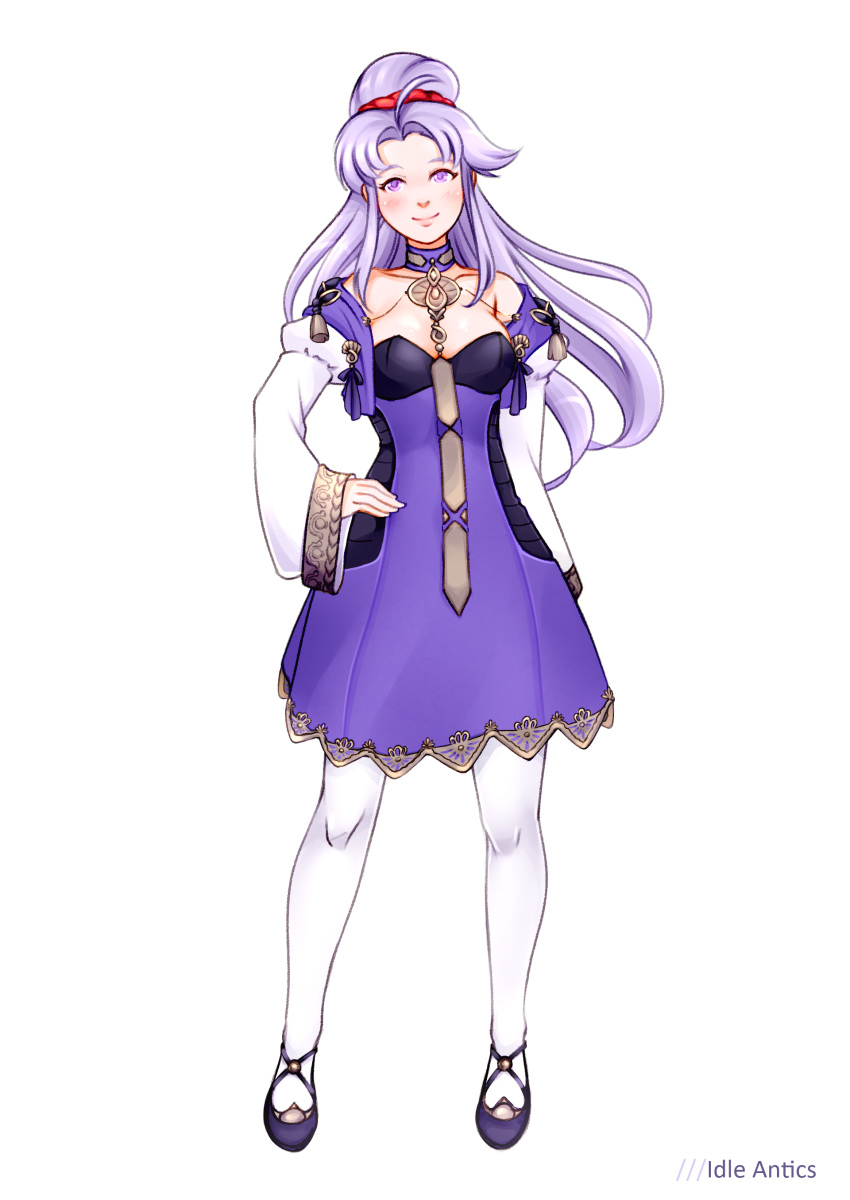 1girl, absurdres, artist_name, closed_mouth, cosplay, dress, fire_emblem, fire_emblem:_genealogy_of_the_holy_war