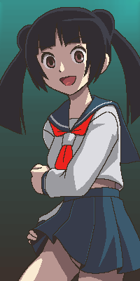 kotonon, lowres, oekaki, sayonara_zetsubou_sensei, school_uniform, twintails