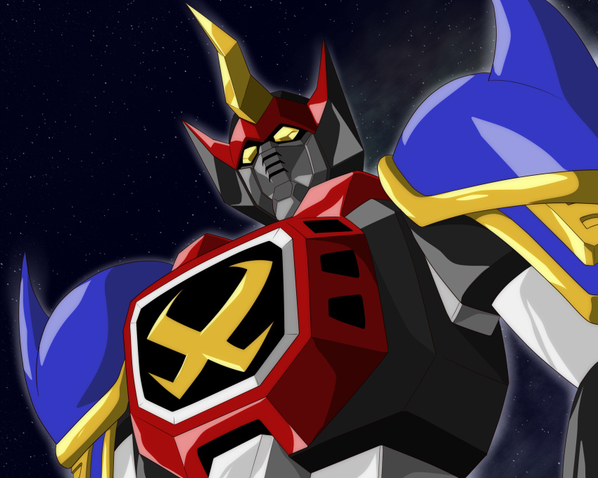 fukaya_yuu, goshogun, highres, mecha, night, no_humans, robot, sengoku_majin_goshogun