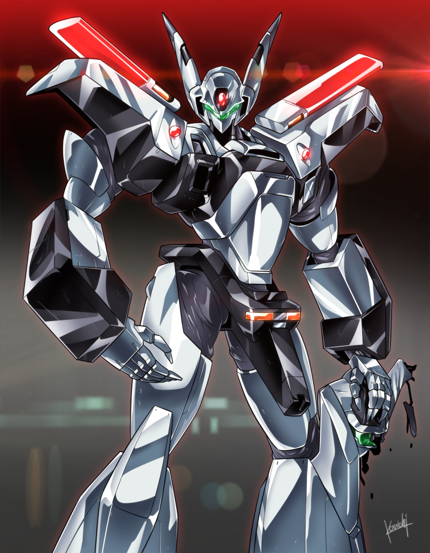 av-xo_type_zero, highres, holding_head, kidou_keisatsu_patlabor, kouichi_(kouichi-129), looking_at_viewer, mecha, no_humans