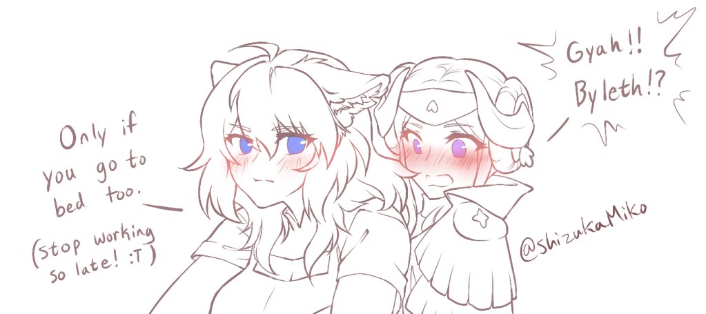 2girls, animal_ears, byleth_(fire_emblem), byleth_eisner_(female), carrying, edelgard_von_hresvelg, english_text, fire_emblem