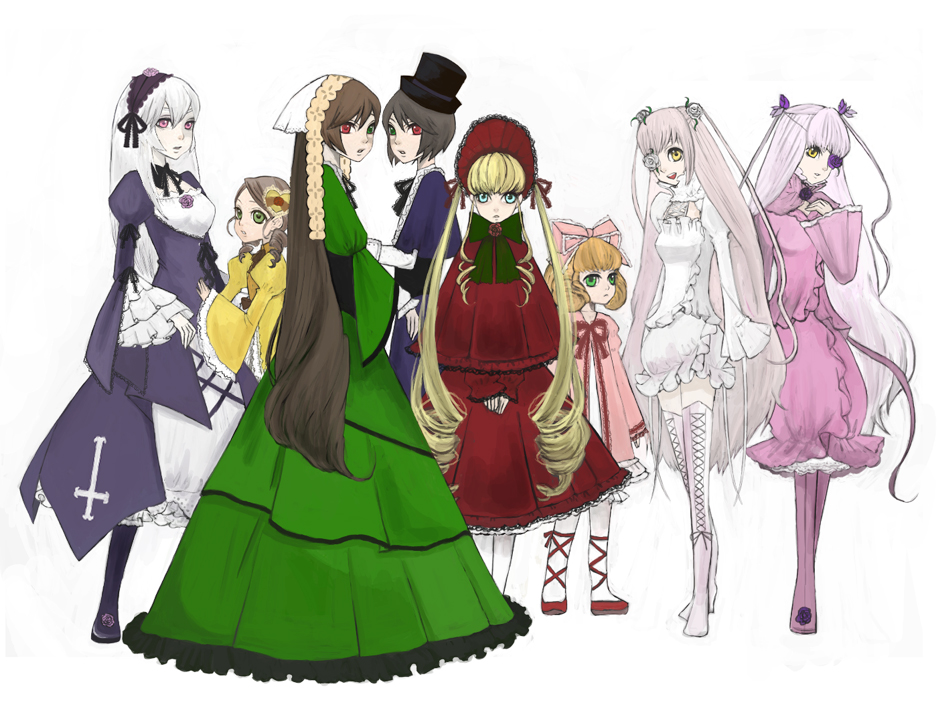barasuishou, everyone, hina_ichigo, kanaria, kirakishou, mksm, rozen_maiden, shinku