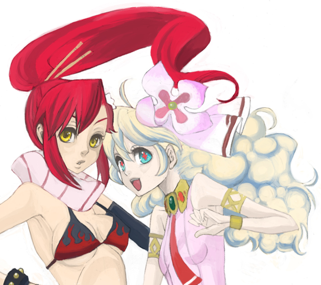 armlet, bikini, bikini_top, bracelet, flower, gloves, hair_flower, hair_ornament