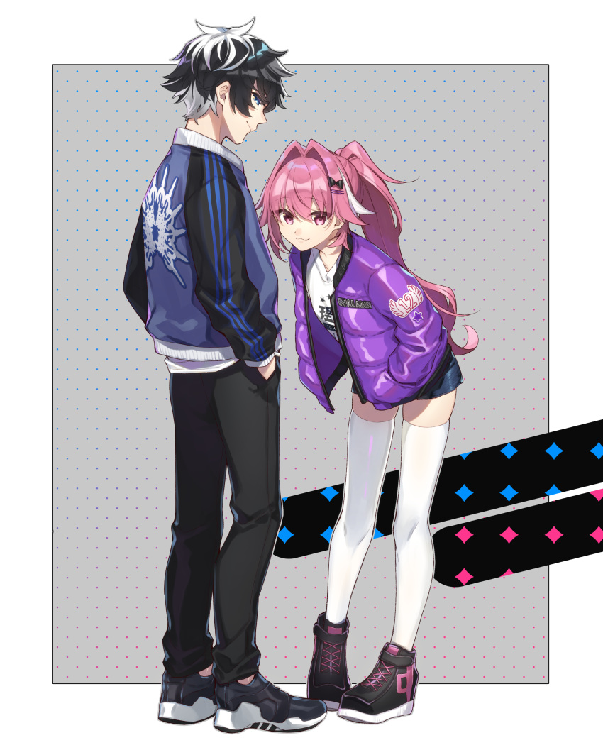 2boys, absurdres, astolfo_(fate), bangs, bare_shoulders, black_hair, blush, charlemagne_(fate)