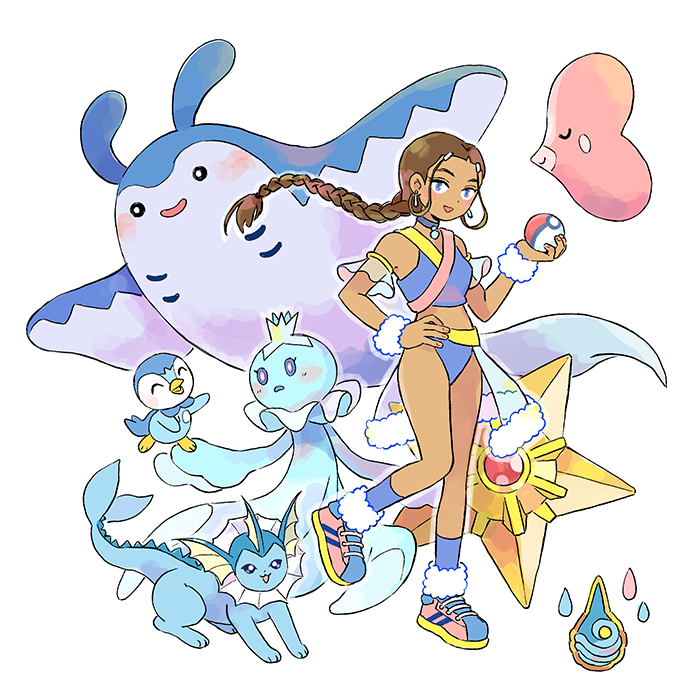 1girl, alternate_costume, avatar:_the_last_airbender, avatar_legends, bikini, blue_bikini, braid, braided_ponytail