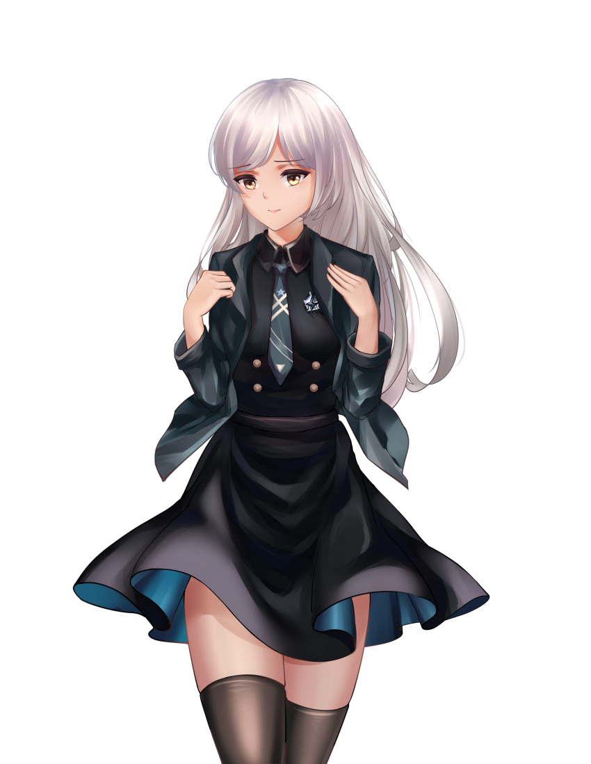 1girl, absurdres, azur_lane, black_dress, black_legwear, blazer, dress, female_commander_(azur_lane)