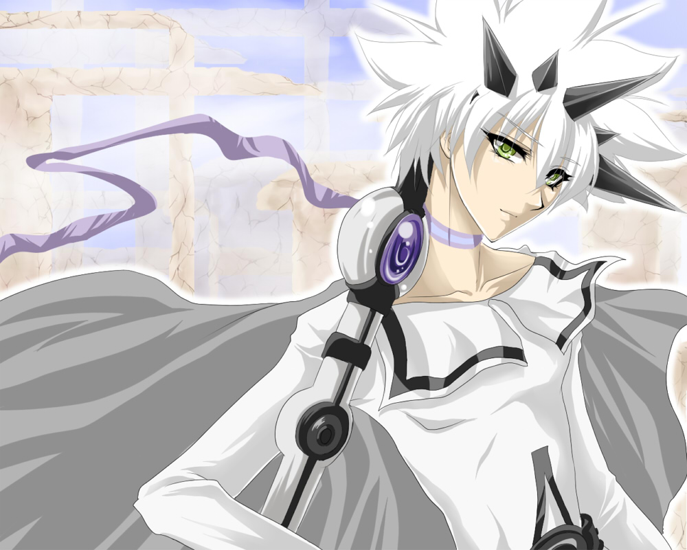 1boy, bad_id, cape, chona, final_fantasy, final_fantasy_unlimited, green_eyes, male