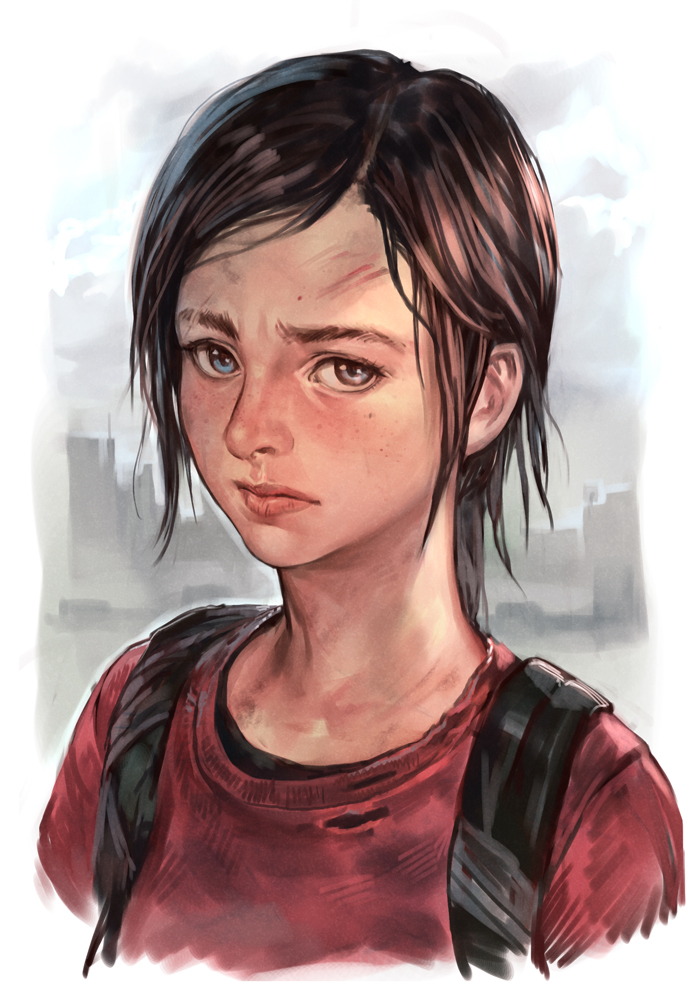 1girl, backpack, bag, black_shirt, blue_eyes, brown_hair, closed_mouth, cropped_torso